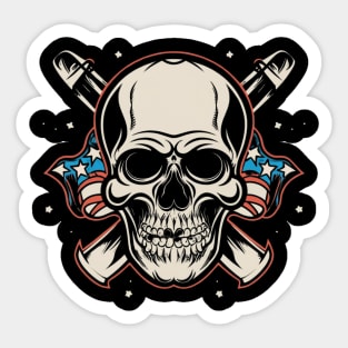 Gothic skull Tattoo Sticker